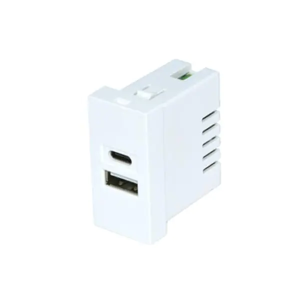 Twin Port TypeA+C Usb Zaryadlovchi soket moduli